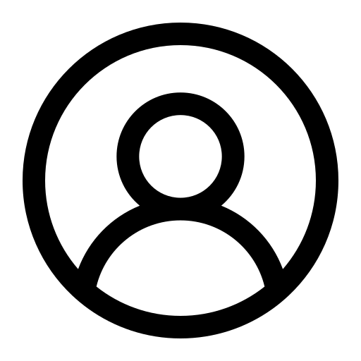A icon showing a cartoon face with a checkmark in bottom right corner that is gold and outlined