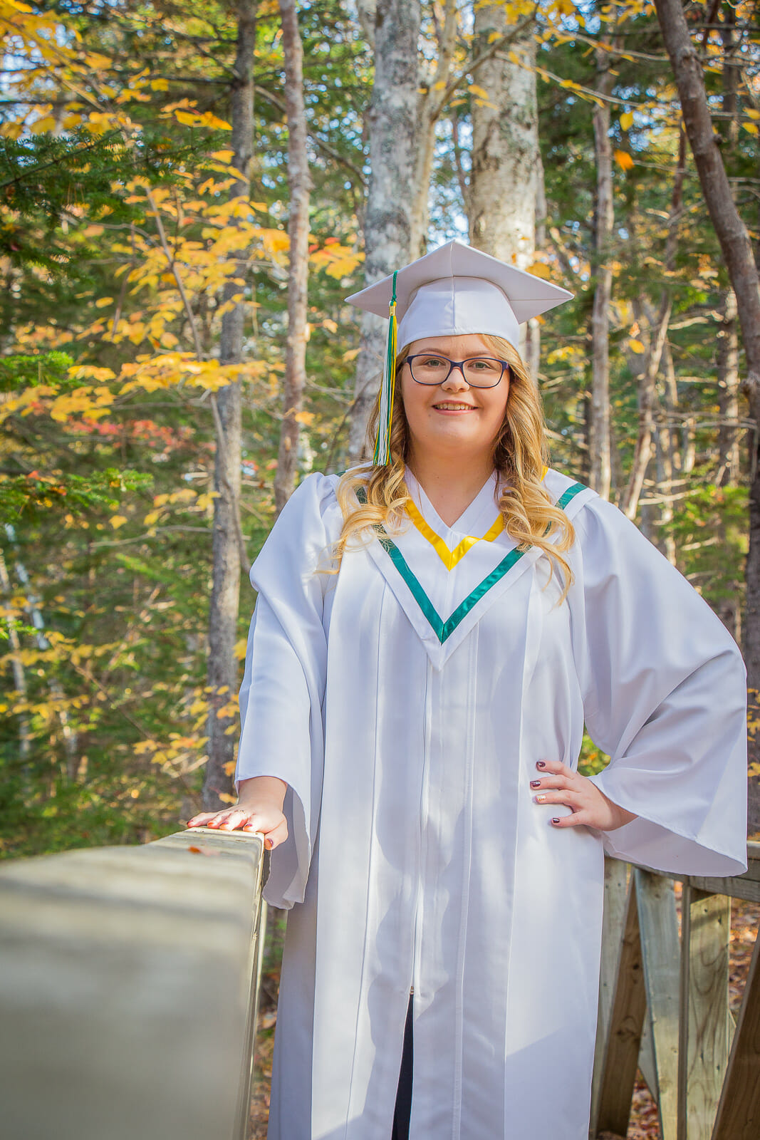A photo of Kaitlyn Marshall for her graduation photos