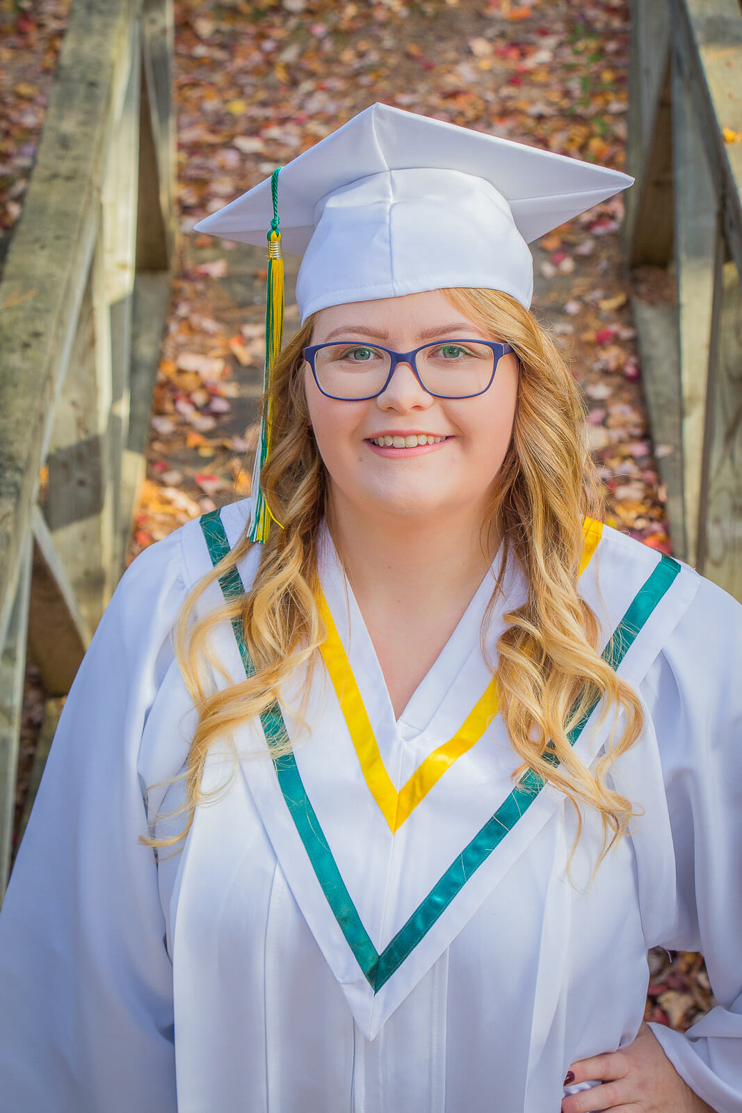A photo of Kaitlyn Marshall for her graduation photos