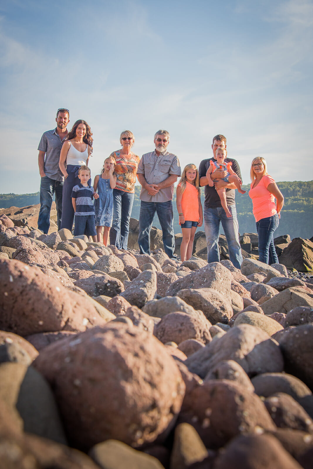 A photo from the Morrison family's Reunion, shot in Victoria Beach, Nova Scotia on a beautiful sunny day